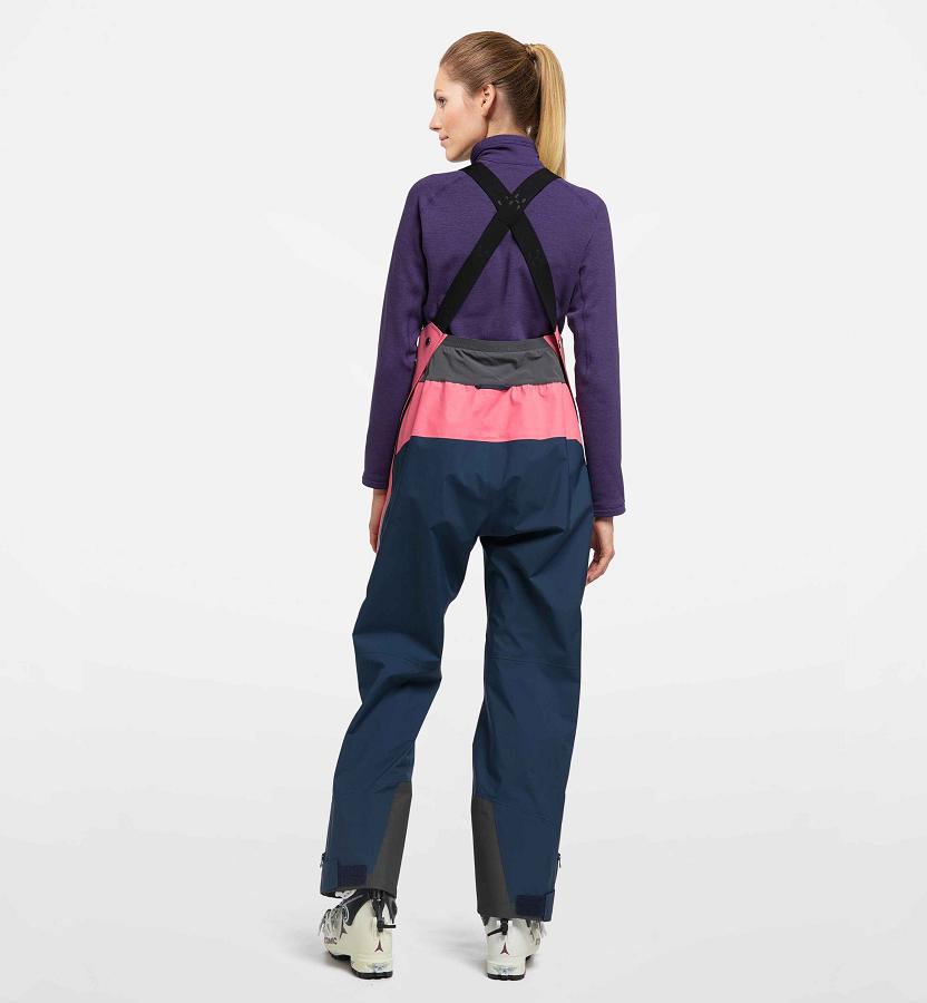 Haglöfs Womens Vassi GTX Pro Ski Pants Dark Blue/Pink New Zealand 04381VPWI